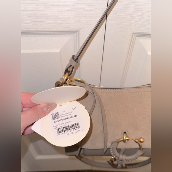 See by Chloé Joan Leather and Calfskin Bag - NWT (Motty Grey) - Picture 4 of 5